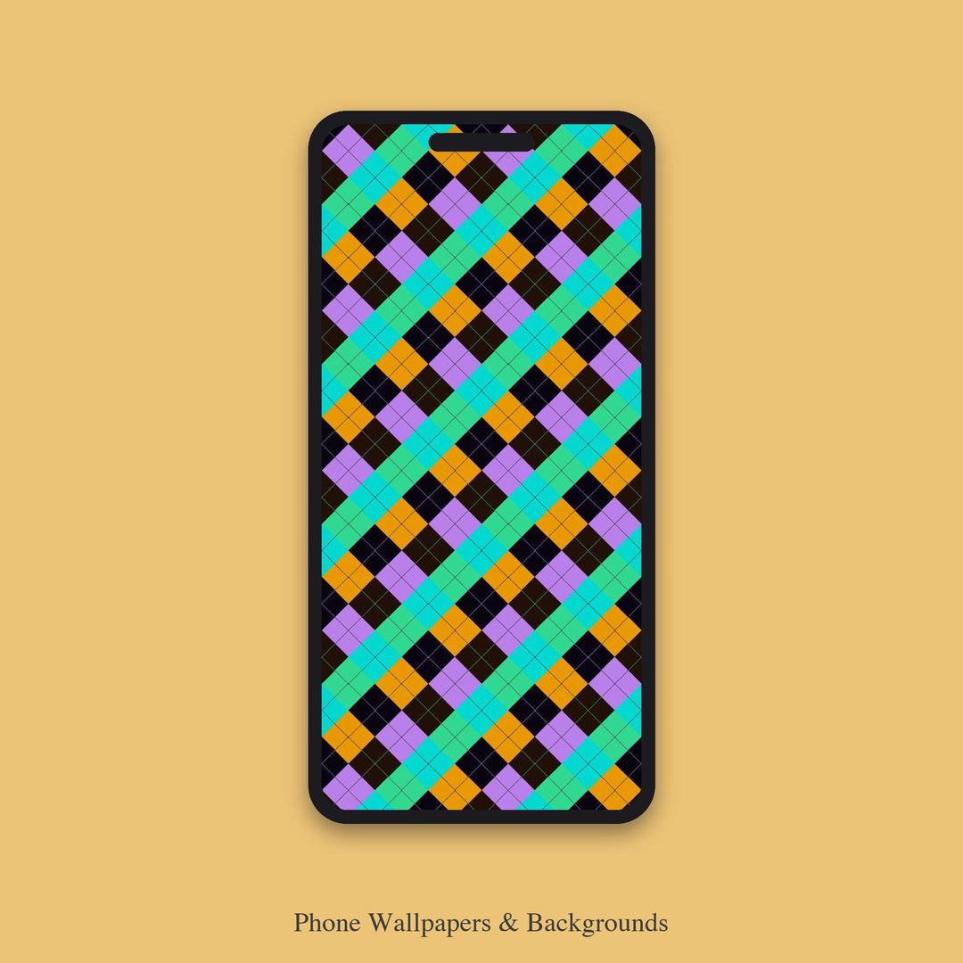 Afrofuturism Argyle Digital Paper for Bold Craft Projects, Seamless Cosmic Diamond Lattice for Fabric and Scrapbooking