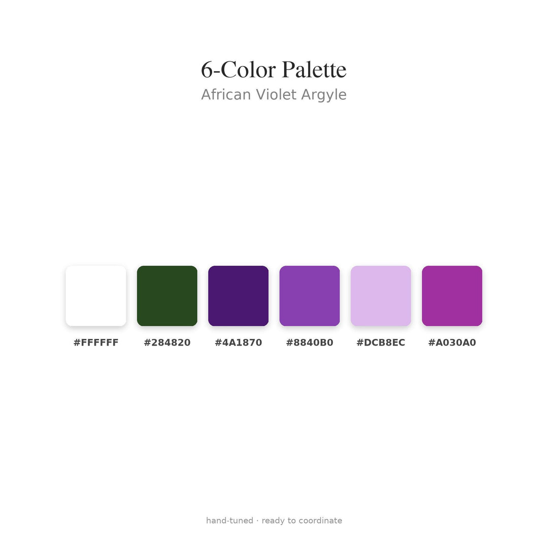 African Violet Argyle Digital Paper for Floral Craft Projects, Seamless Purple Diamond Lattice for Fabric and Scrapbooking