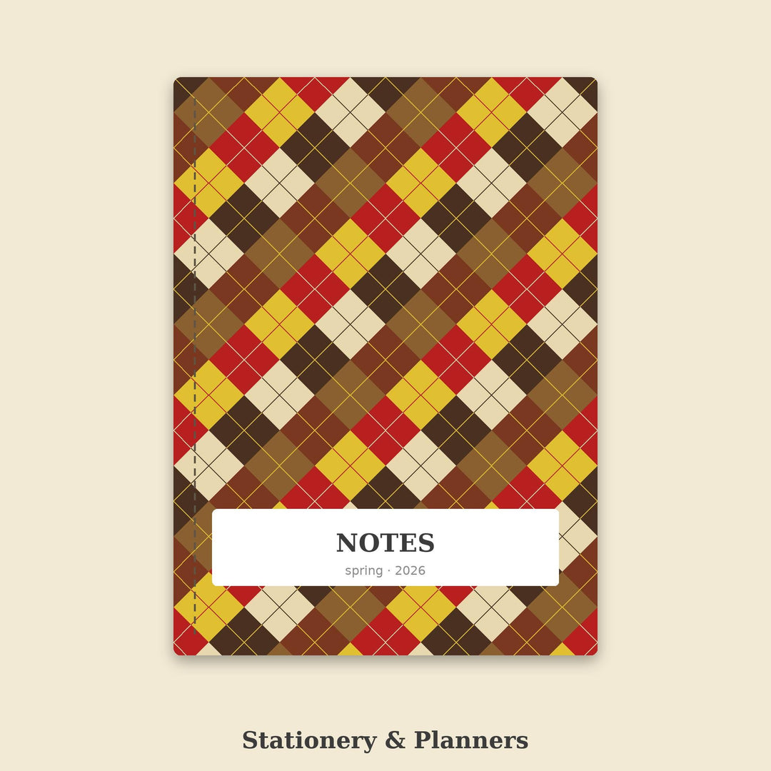 Autumn Harvest Argyle Seamless Pattern | Digital Paper, Fabric Design (Digital Download)