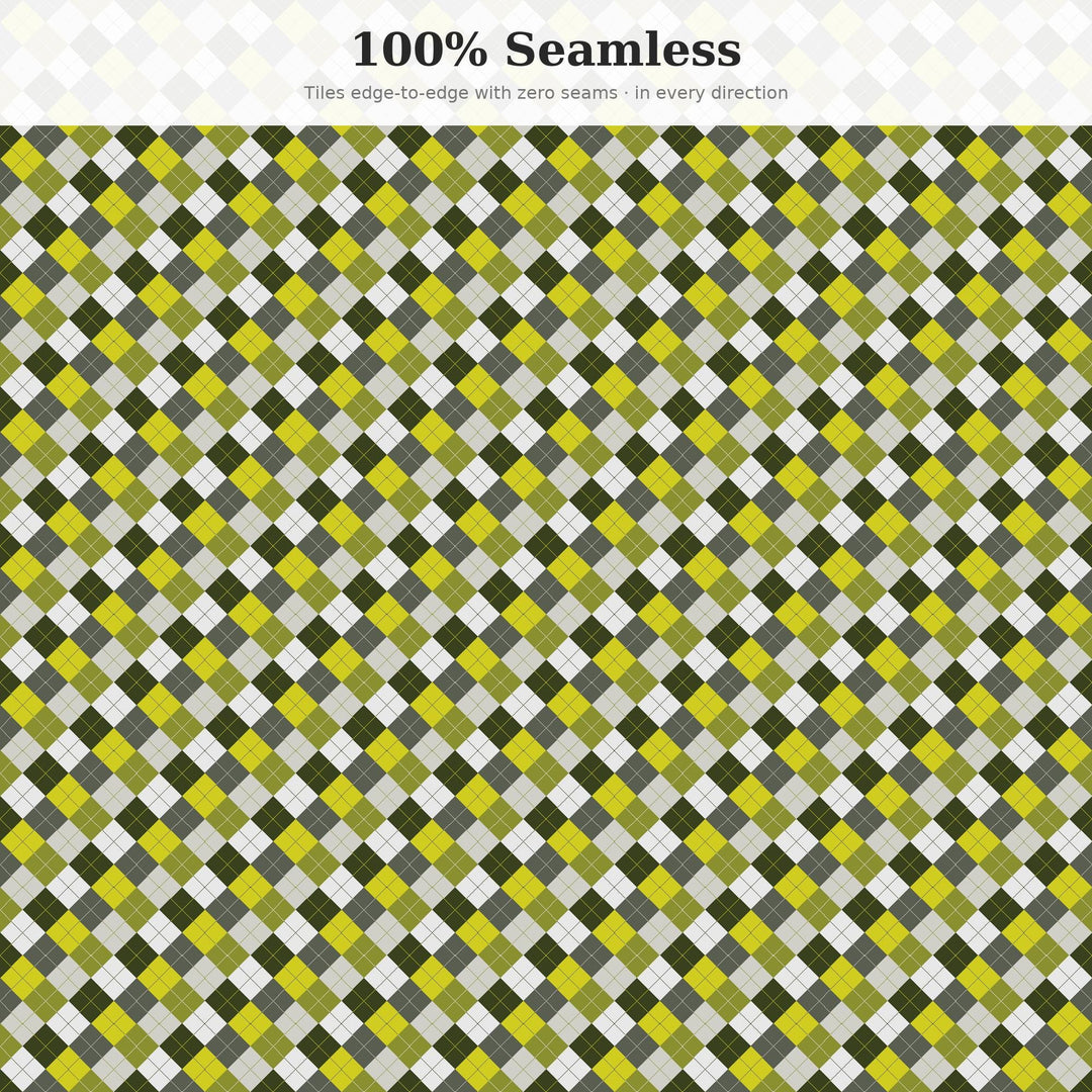 Before The Storm Argyle Seamless Pattern | Multi-Color Repeating Fabric Design (Digital Download)