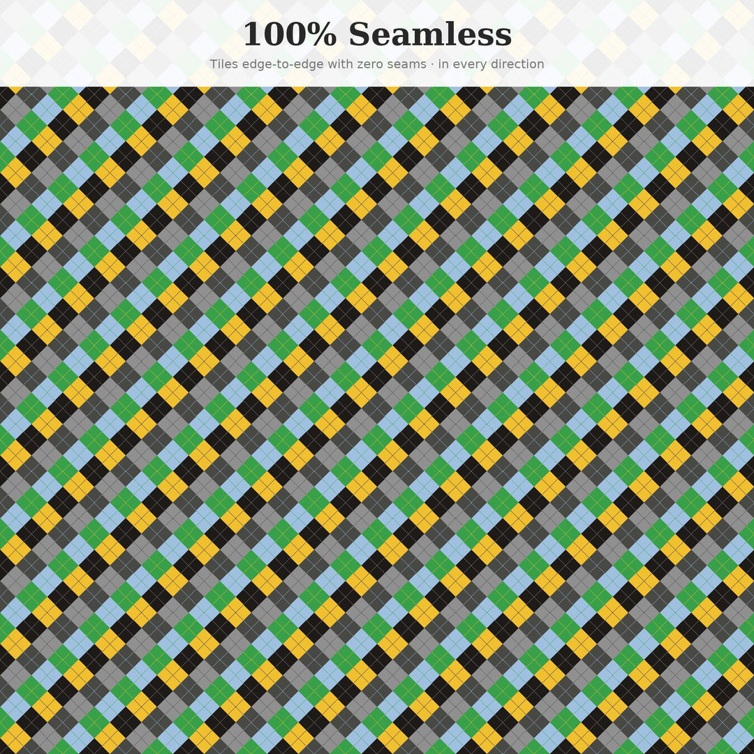 Bike Argyle Seamless Pattern | Multi-Color Bike Ride Morning Argyle | .png .jpg .svg .pdf .pat | Digital Paper | Fabric & Surface Design