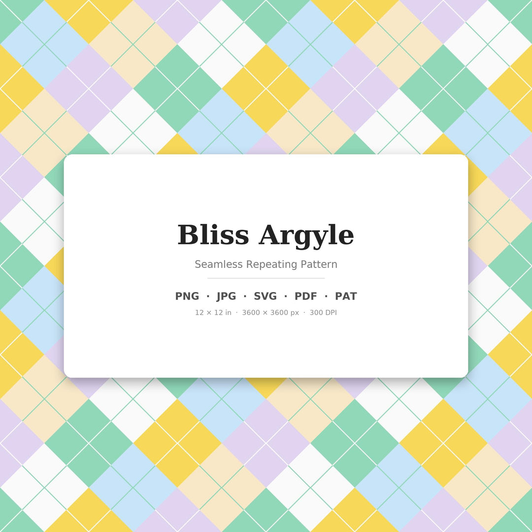Bliss Argyle Digital Paper for Serene Craft Projects, Seamless Soft Diamond Grid for Fabric and Scrapbooking