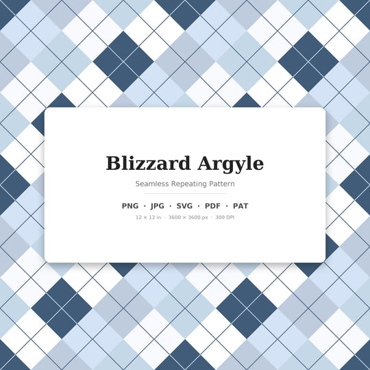 Blizzard Argyle Seamless Pattern | Multi-Color Blizzard Argyle | .png .jpg .svg .pdf .pat | Digital Paper | Fabric & Surface Design