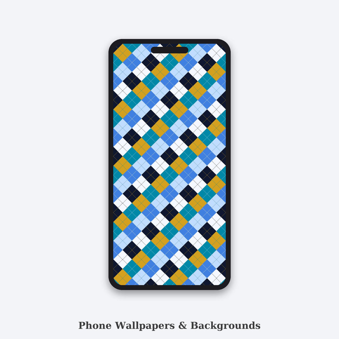 Blockchain Blue Argyle Digital Paper for Tech Craft Projects, Seamless Digital Diamond Lattice for Fabric and Scrapbooking