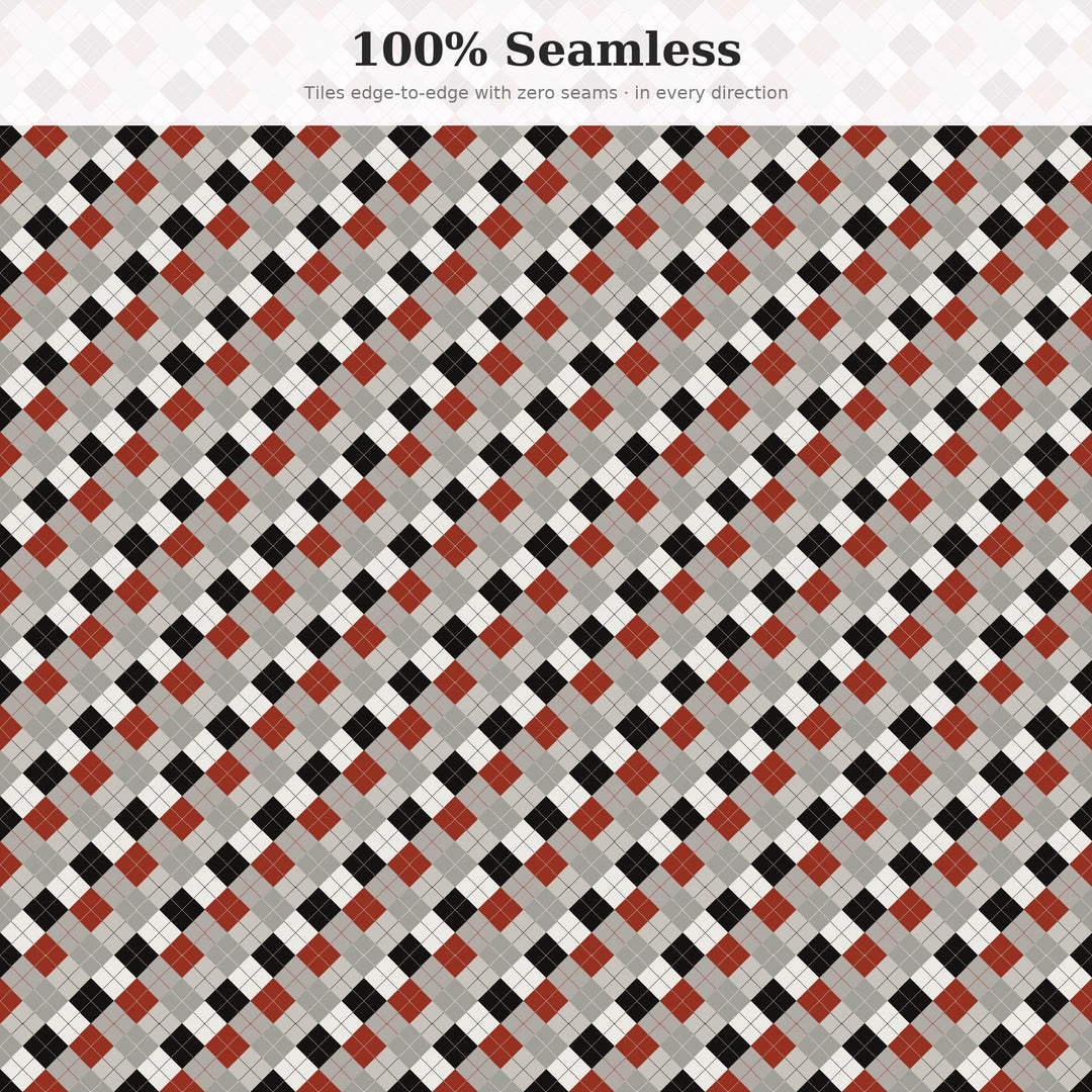 Brutalism Argyle Seamless Pattern | Multi-Color Brutalism Argyle | .png .jpg .svg .pdf .pat | Digital Paper | Fabric & Surface Design