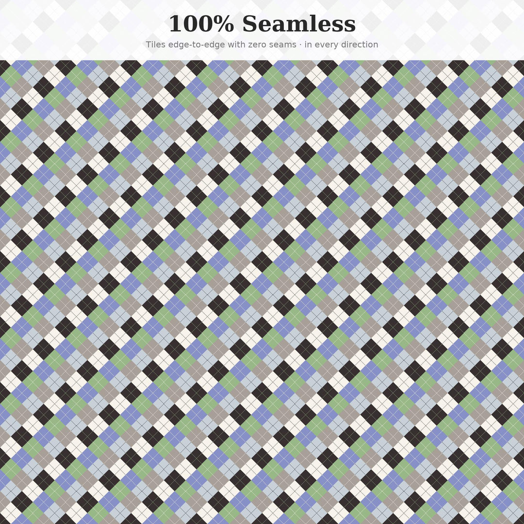 Bullet Argyle Seamless Pattern | Multi-Color Bullet Journal Pages Argyle | .png .jpg .svg .pdf .pat | Digital Paper