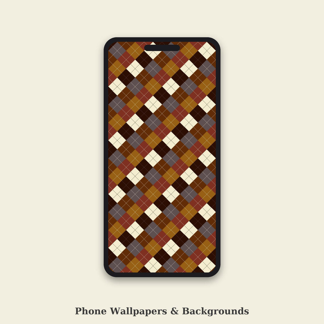Calligraphy Ink Argyle Seamless Pattern | Multi-Color Repeating Digital Paper (Digital Download)