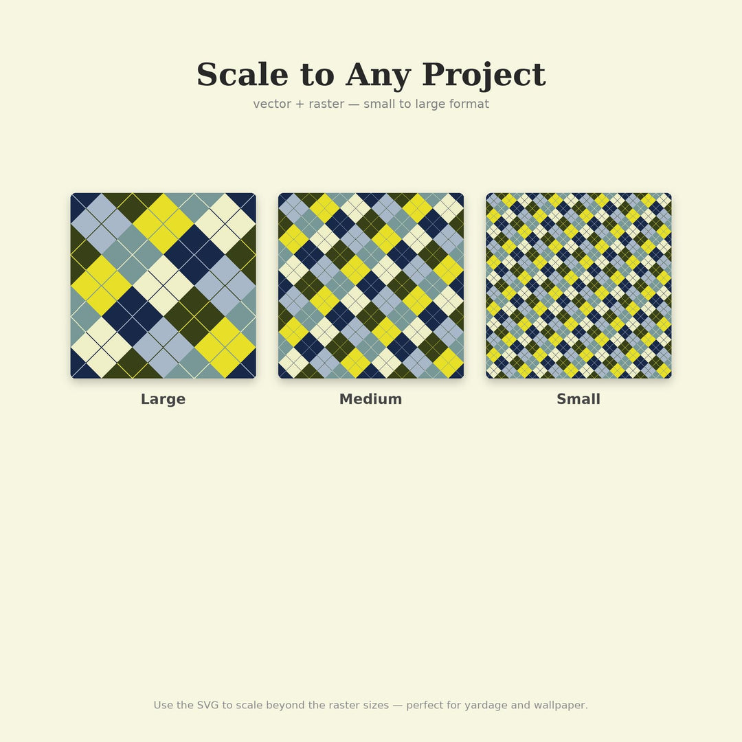 Calm Before The Storm Argyle Seamless Pattern | Multi-Color Fabric Design (Digital Download)