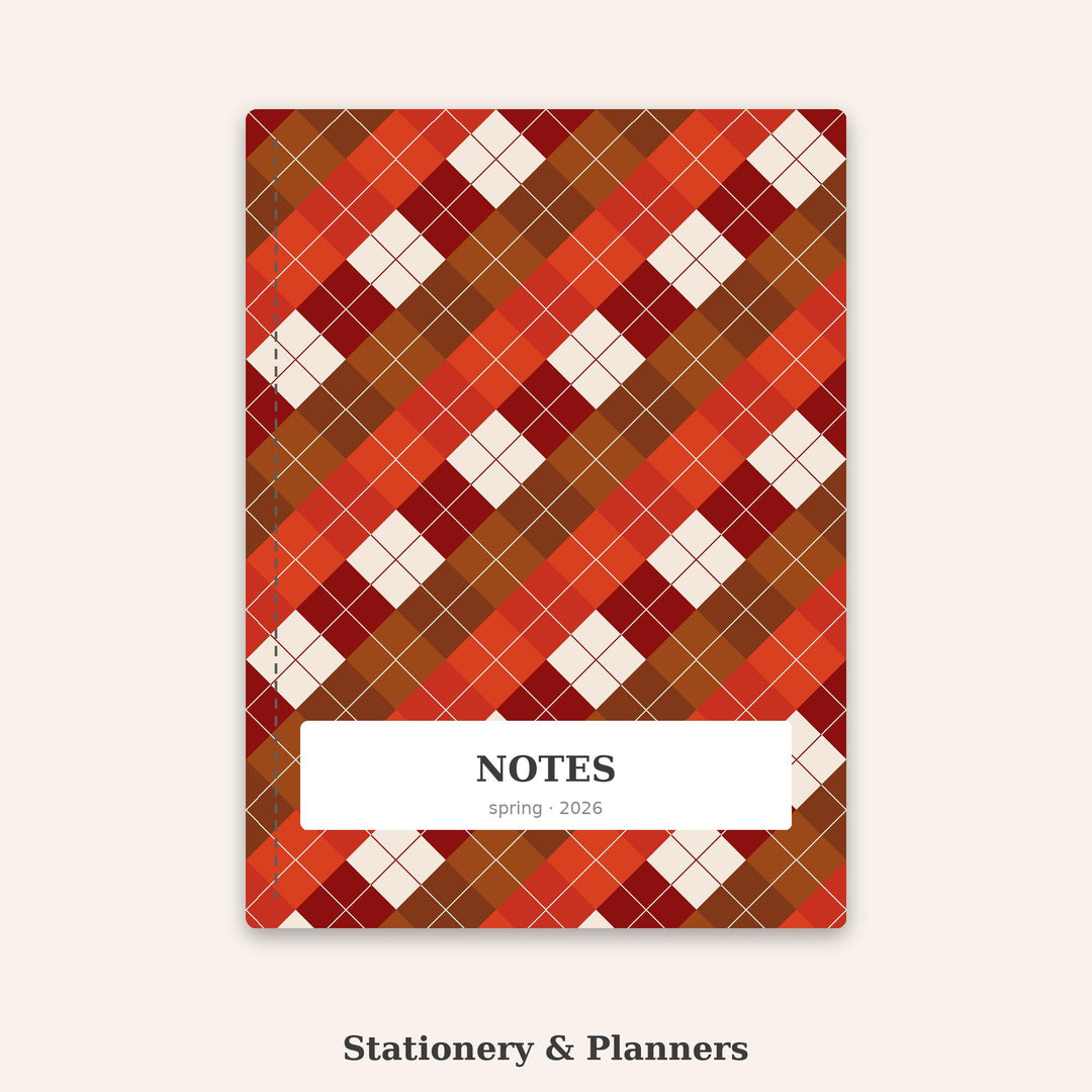 Carnelian Argyle Seamless Pattern | Multi-Color Fabric Design (Digital Download)