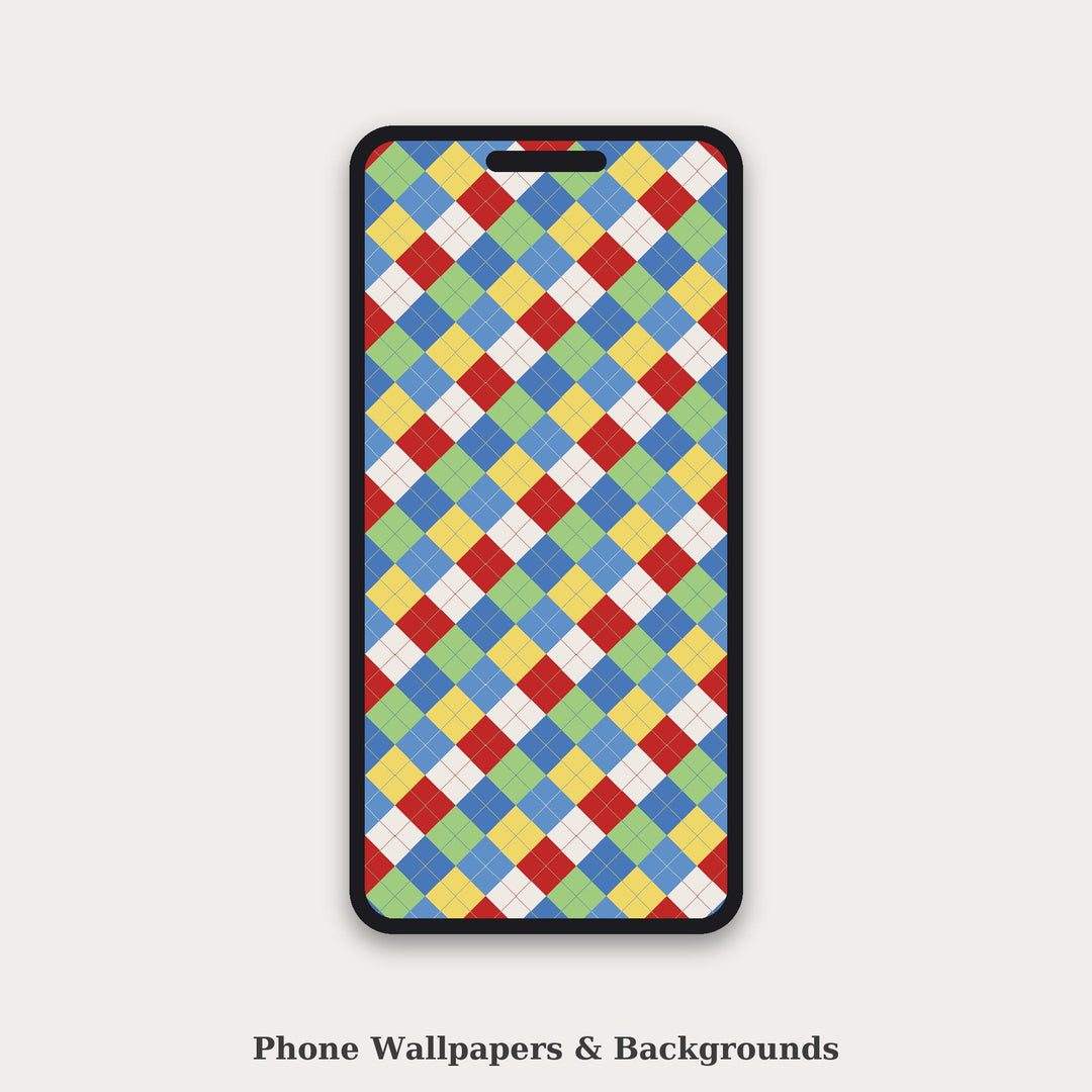 Catharsis Argyle Seamless Pattern | Multi-Color Fabric & Surface Design (Digital Download)