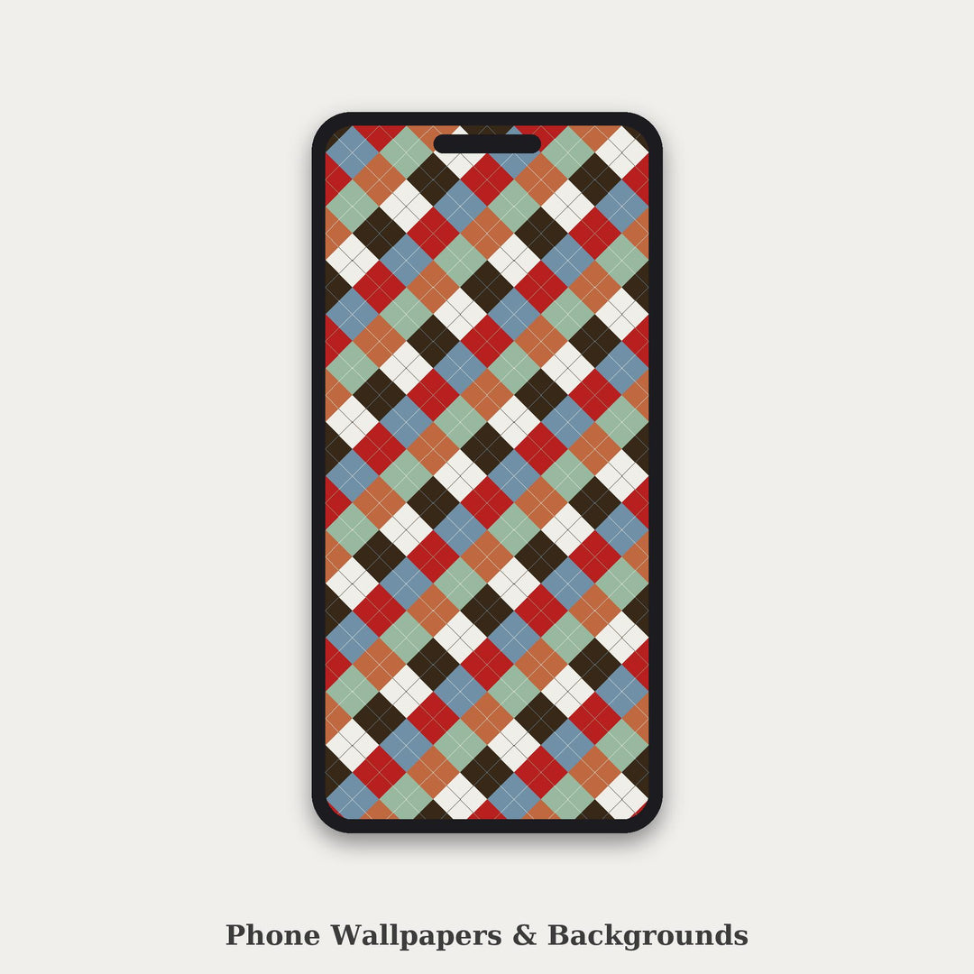 Ceramic Argyle Seamless Pattern | Multi-Color Glaze Collection (Digital Download)