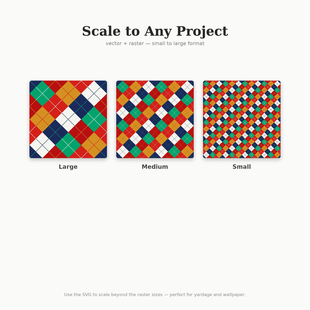 Chinese Dynasty Argyle Seamless Pattern | Multi-Color Fabric Design (Digital Download)