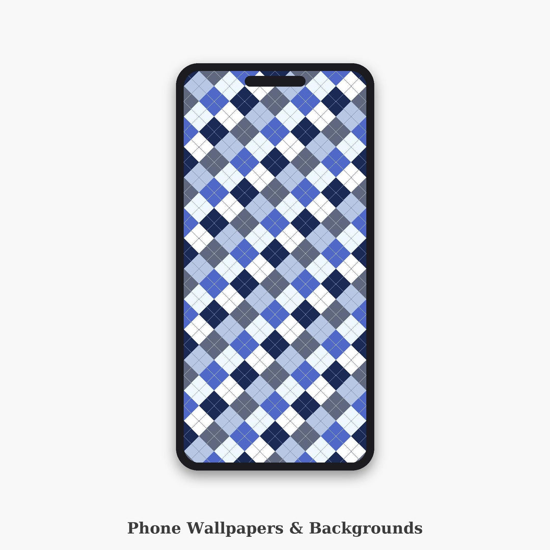 Clear Midnight Argyle Seamless Pattern | Multi-Color Fabric Design (Digital Download)