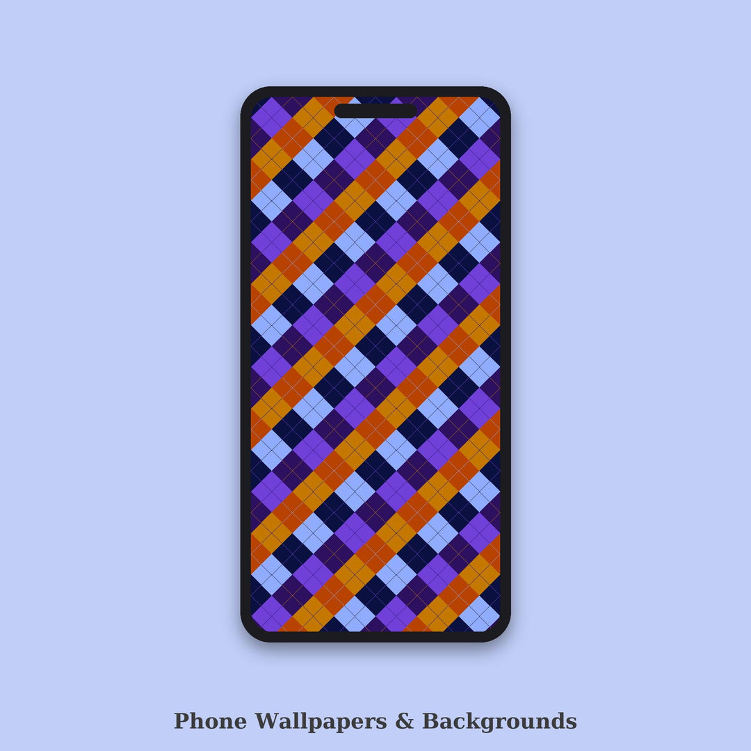 Cobalt Dusk Argyle Seamless Pattern | Fabric & Surface Design (Digital Download)