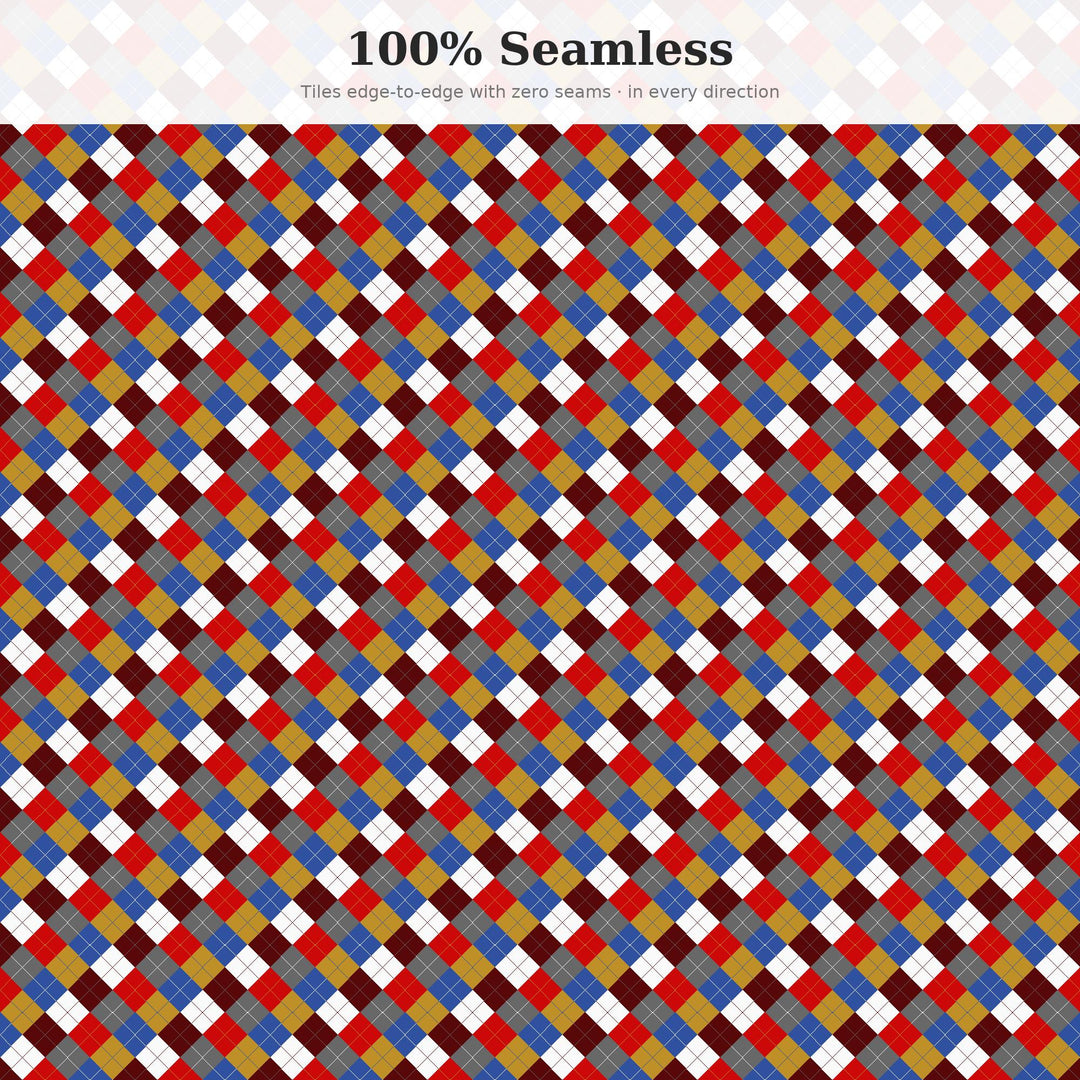Constructivism Argyle Seamless Pattern | Multi-Color Constructivism Argyle | .png .jpg .svg .pdf .pat | Digital Paper