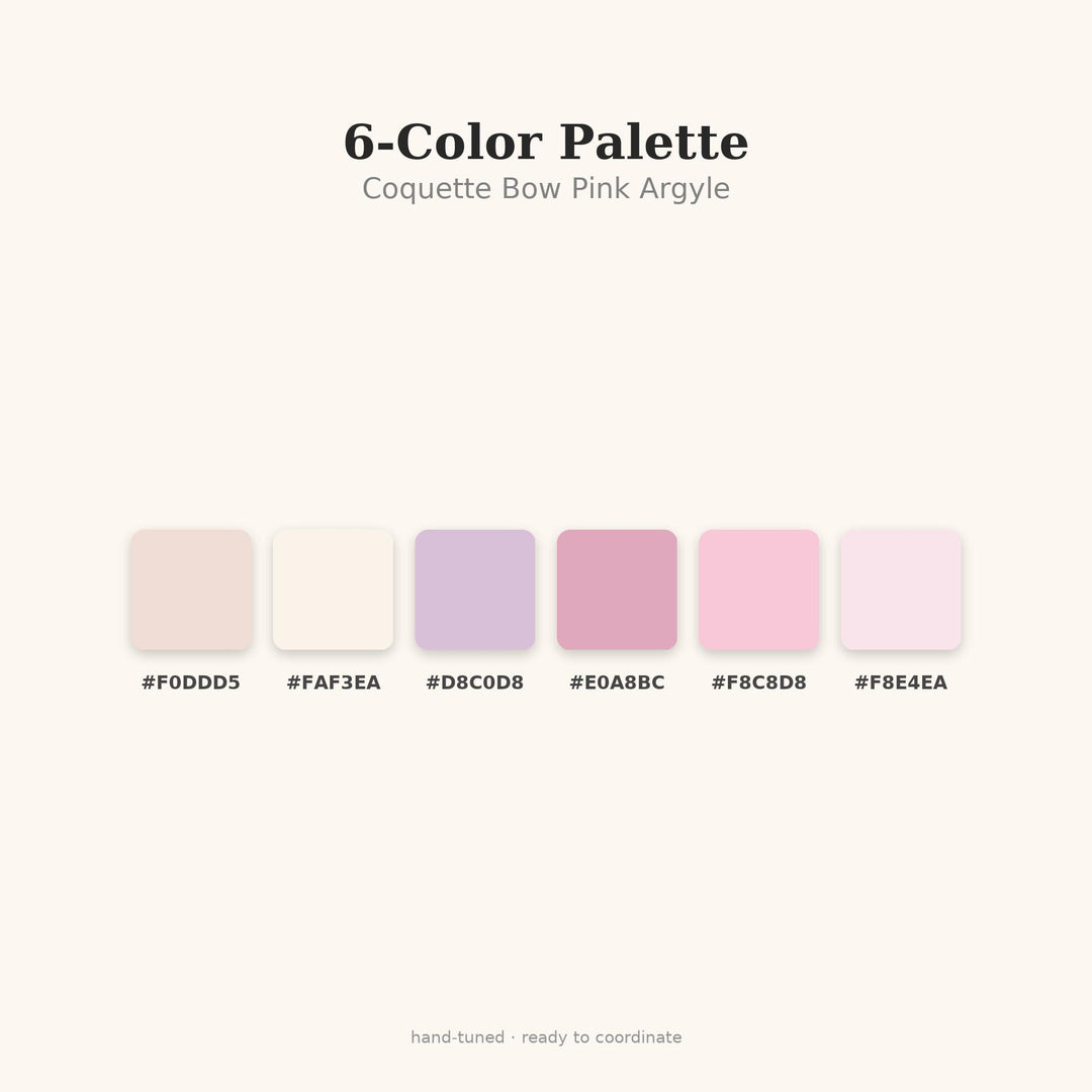 Coquette Bow Pink Argyle Seamless Pattern | Digital Paper (png, jpg, svg, pdf, pat)