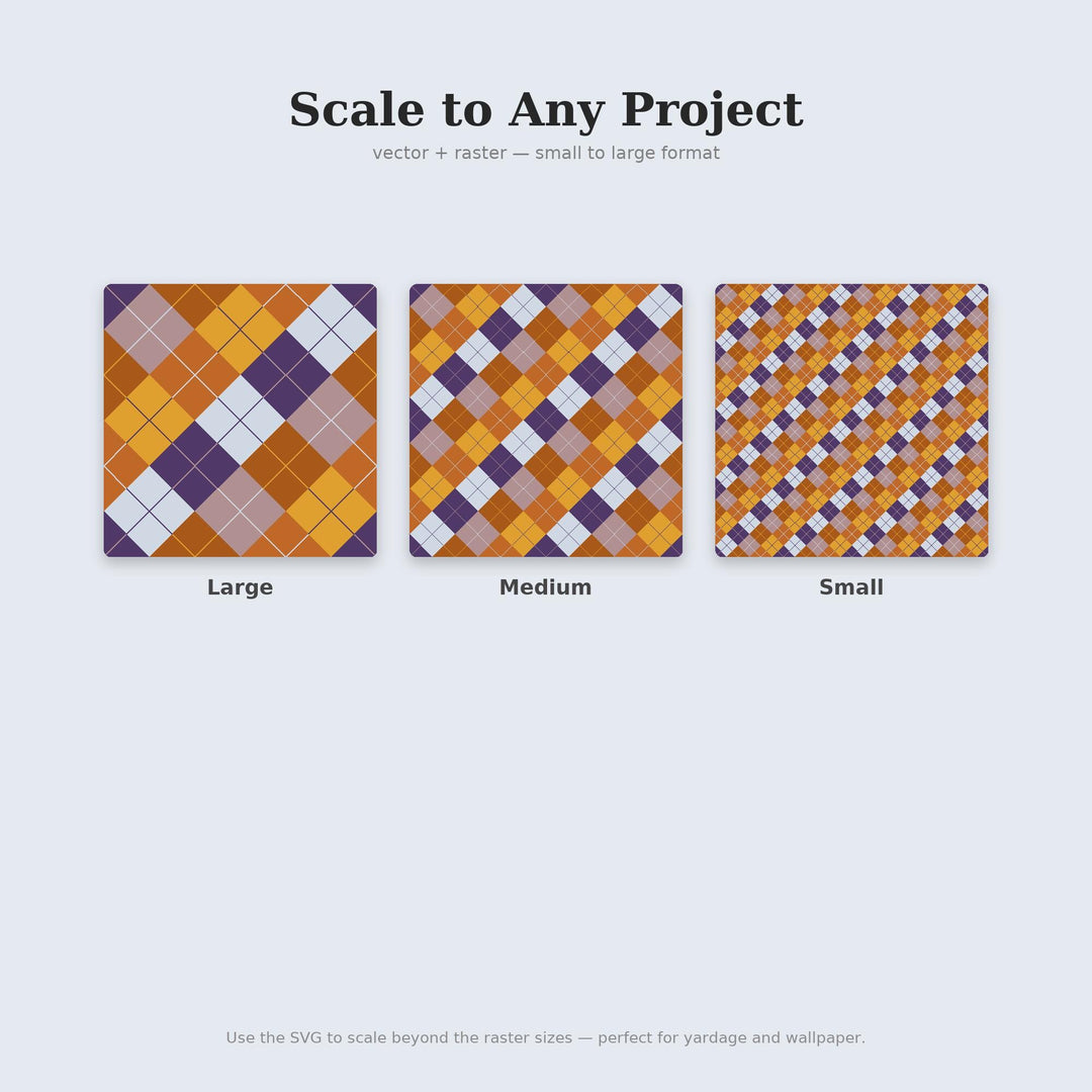Cozy Melancholy Argyle Seamless Pattern | Fabric, Surface Design (Digital Download)