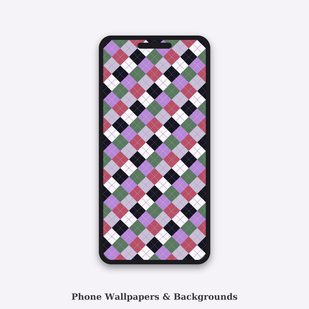 Crystal Argyle Seamless Pattern | Multi-Color Crystal Witch Altar Argyle | .png .jpg .svg .pdf .pat | Digital Paper
