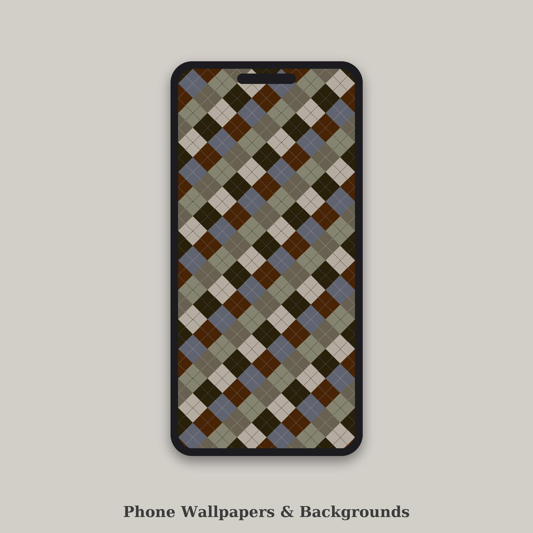 Cubism Argyle Seamless Pattern | Multi-Color Digital Paper (Digital Download)