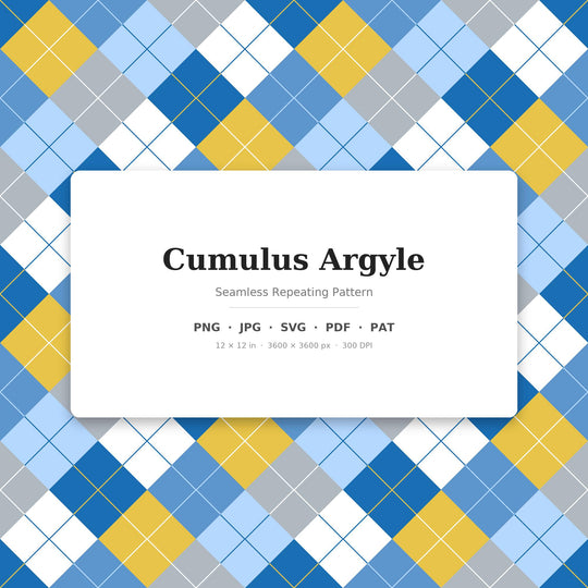 Cumulus Argyle seamless pattern set — main preview