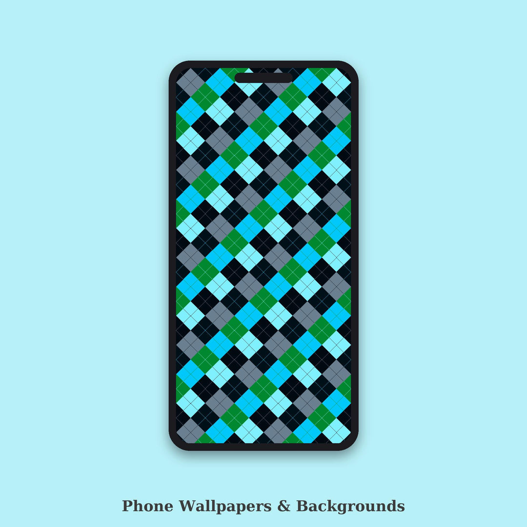 Data Stream Argyle Seamless Pattern | Multi-Color Fabric Design (Digital Download)