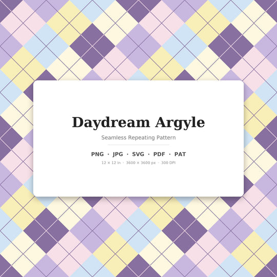 Daydream Argyle seamless pattern set — main preview