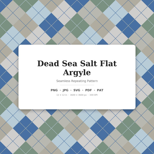 Dead Argyle Seamless Pattern | Multi-Color Dead Sea Salt Flat Argyle | .png .jpg .svg .pdf .pat | Digital Paper | Fabric & Surface Design
