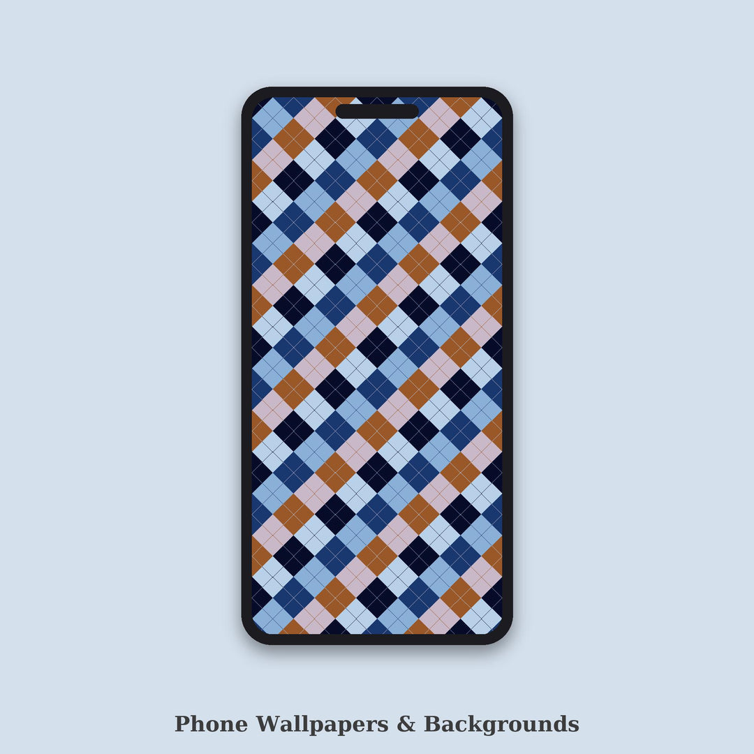 Deep Longing Argyle Seamless Pattern | Multi-Color Fabric Design (Digital Download)