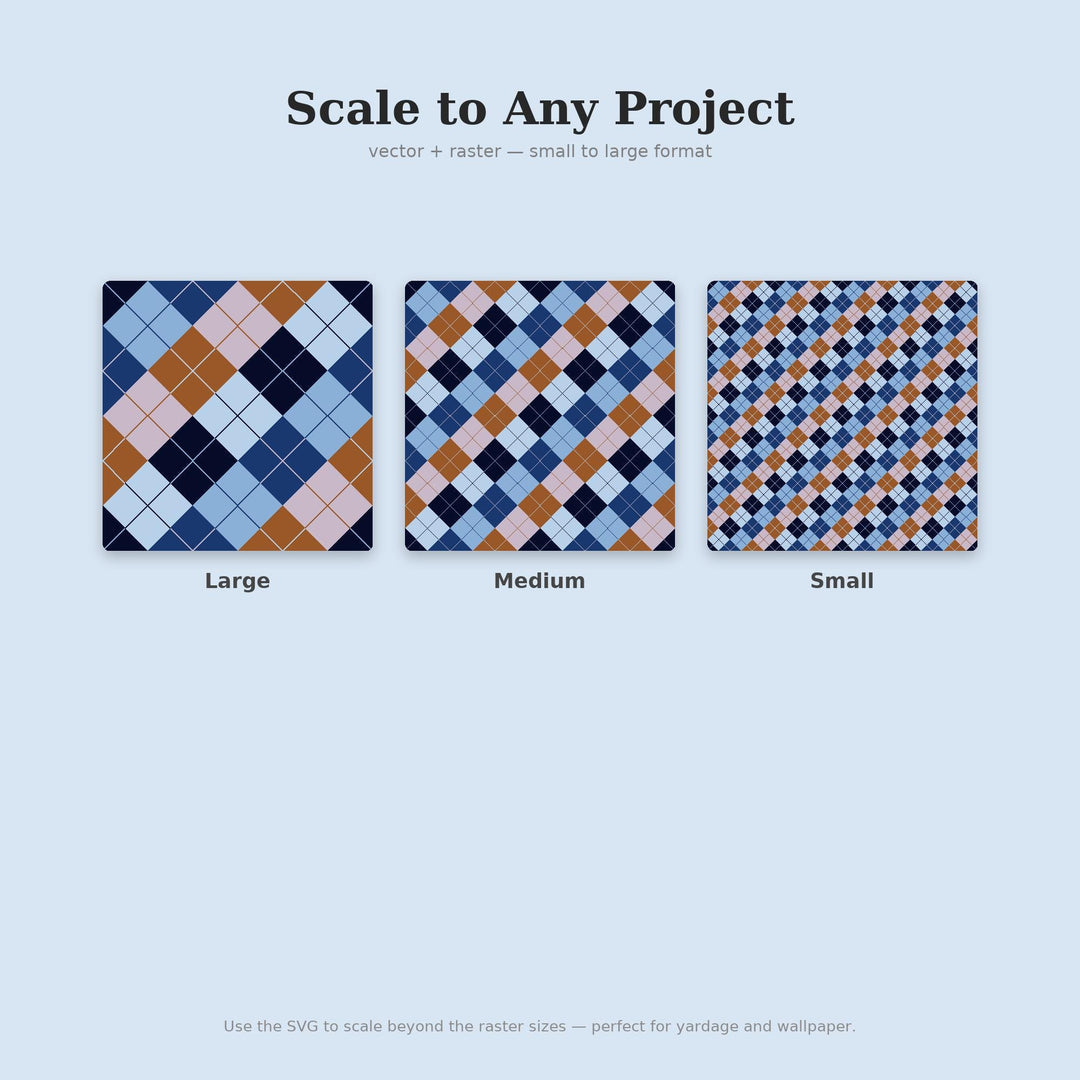 Deep Longing Argyle Seamless Pattern | Multi-Color Fabric Design (Digital Download)