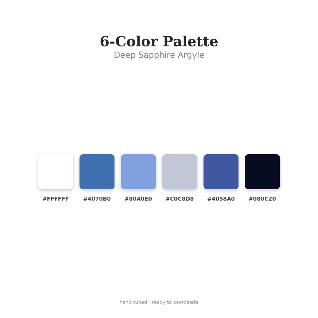 Deep Sapphire Argyle Seamless Pattern | Fabric & Surface Design (Digital Download)