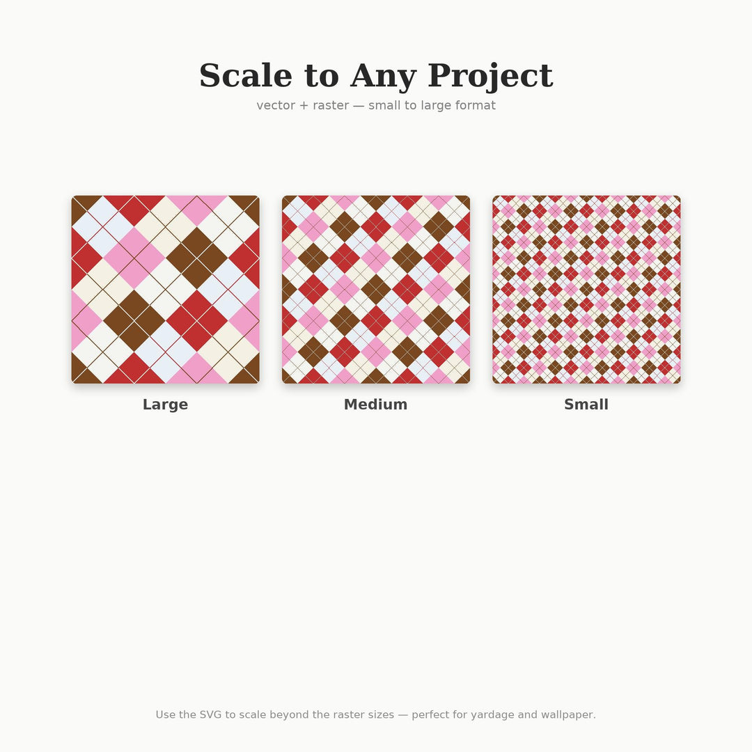 Dirty Soda Station Argyle Seamless Pattern | Multi-Color Fabric Design (Digital Download)