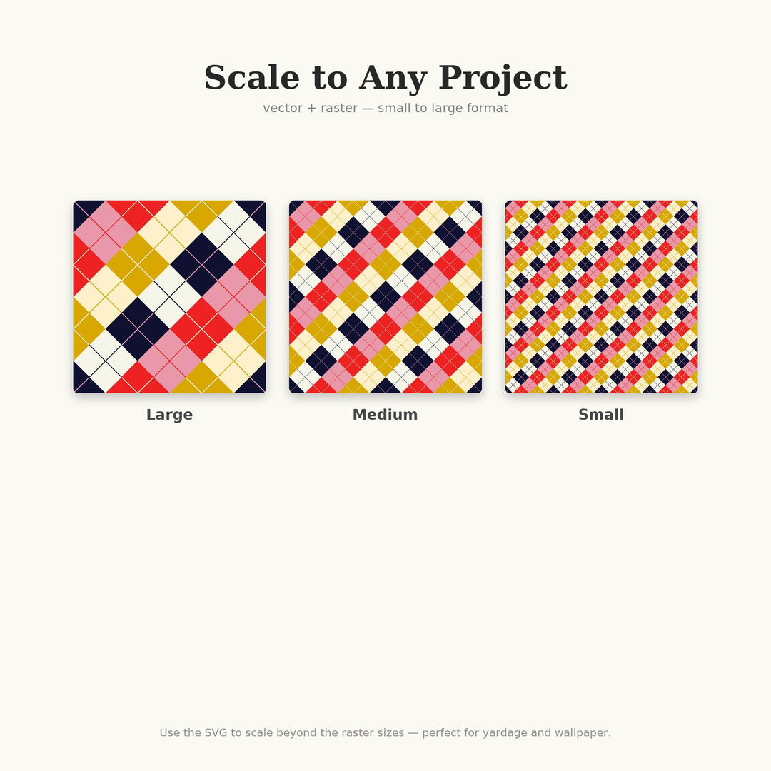 Drive-In Argyle Seamless Pattern | Multi-Color Drive-In Movie Argyle | .png .jpg .svg .pdf .pat | Digital Paper | Fabric & Surface Design