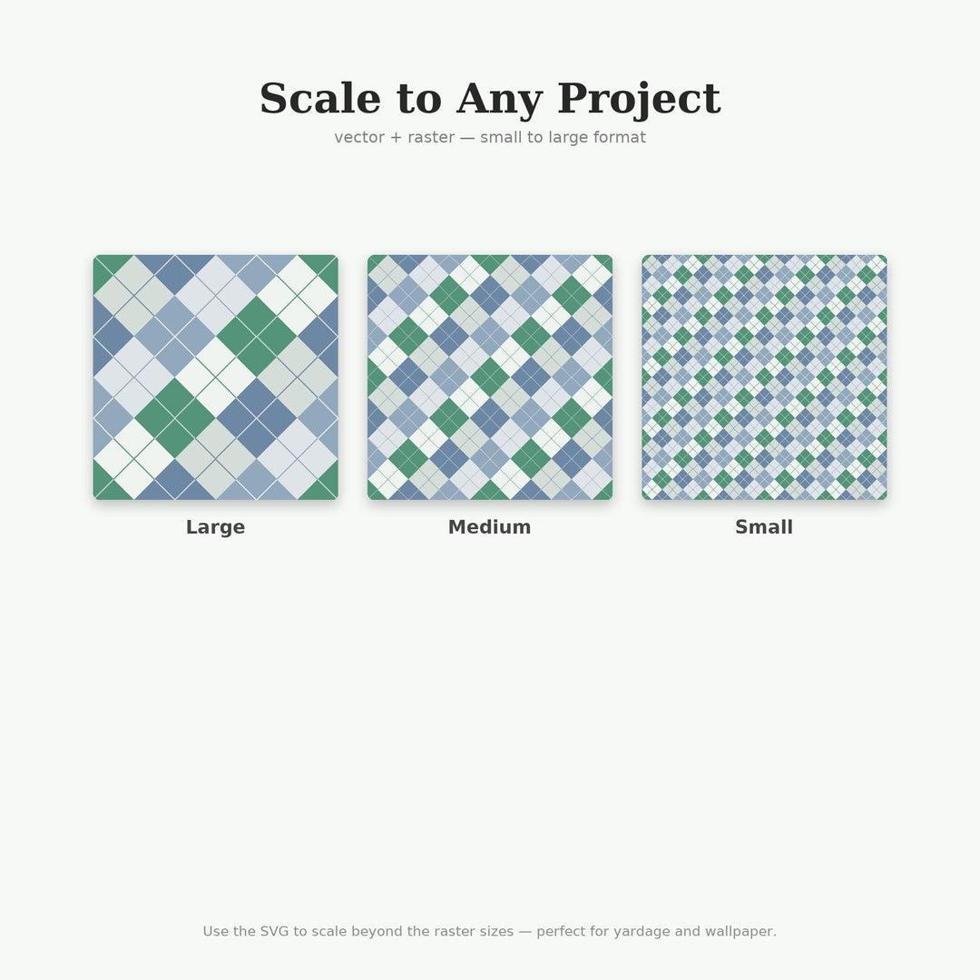 Drizzle Argyle Seamless Pattern | Multi-Color Fabric Design (Digital Download)
