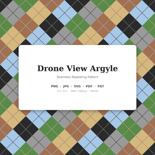 Drone Argyle Seamless Pattern | Multi-Color Drone View Argyle | .png .jpg .svg .pdf .pat | Digital Paper | Fabric & Surface Design