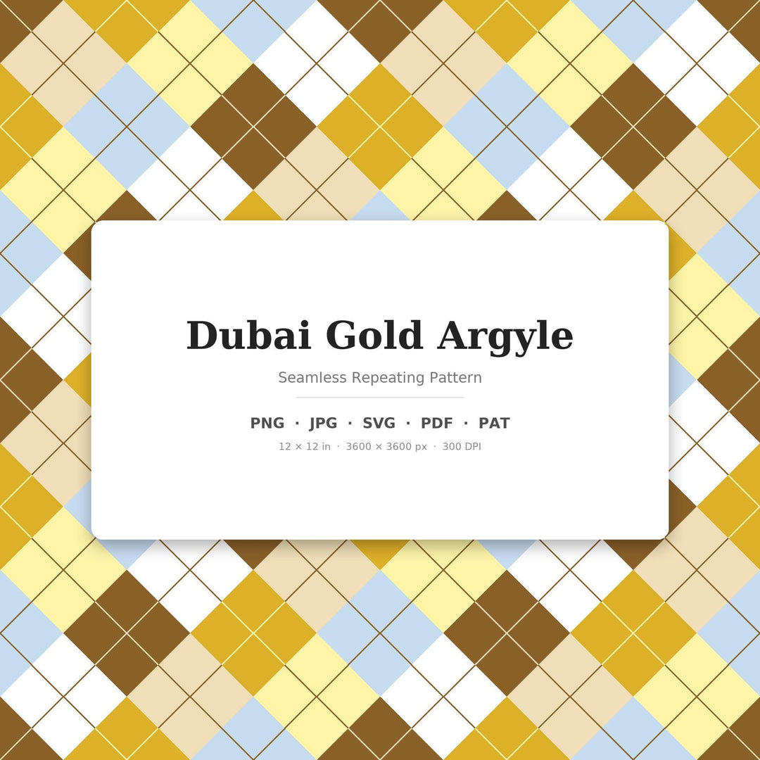 Dubai Gold Argyle Seamless Pattern | Fabric, Surface Design (Digital Download)
