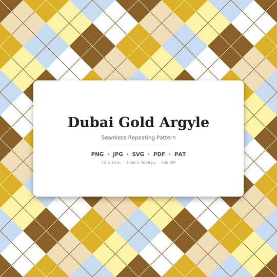 Dubai Gold Argyle Seamless Pattern | Fabric, Surface Design (Digital Download)