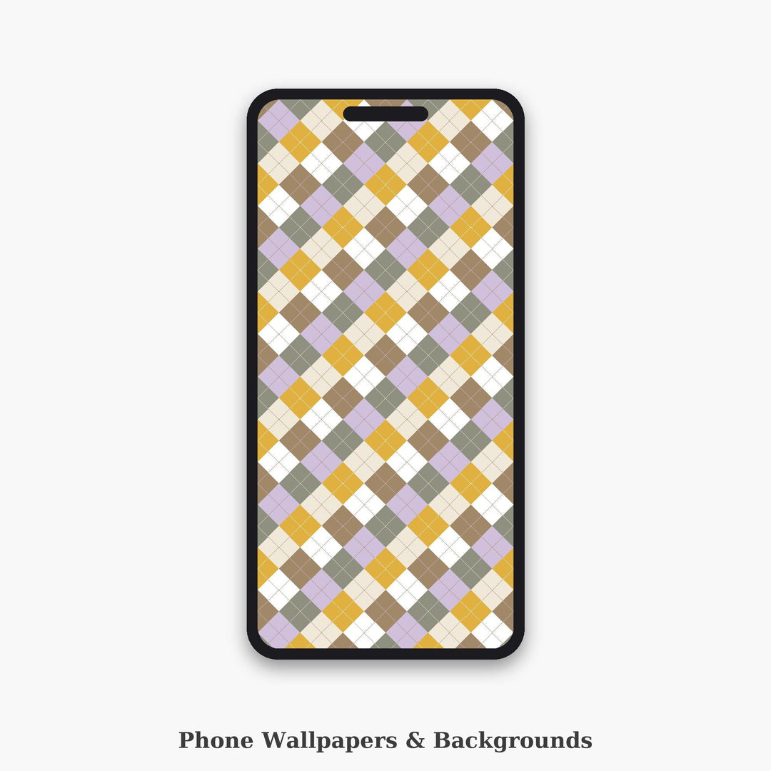 Earl Grey Argyle Seamless Pattern | Multi-Color Fabric Design (Digital Download)