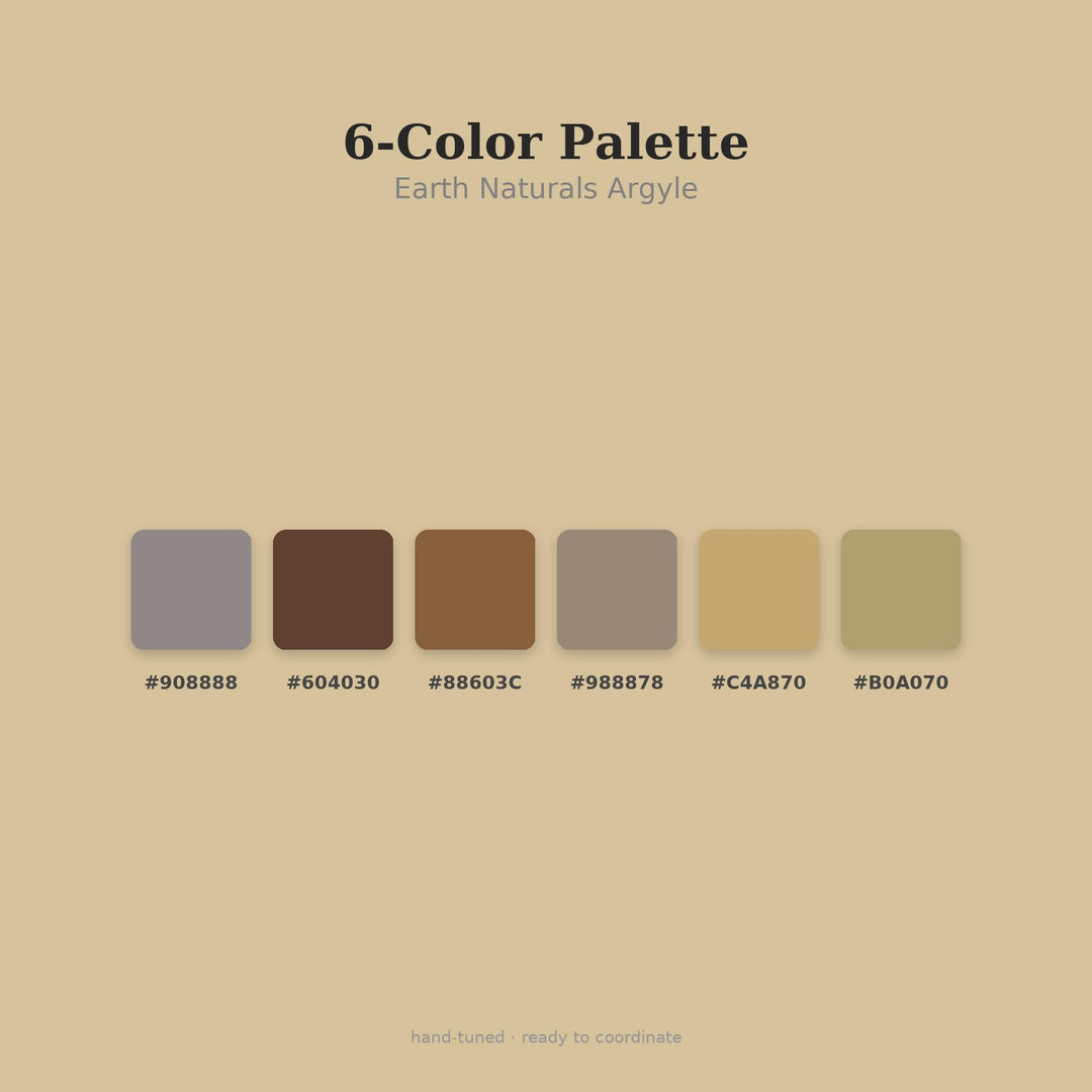 Earth Argyle Seamless Pattern | Multi-Color Earth Naturals Argyle | .png .jpg .svg .pdf .pat | Digital Paper | Fabric & Surface Design