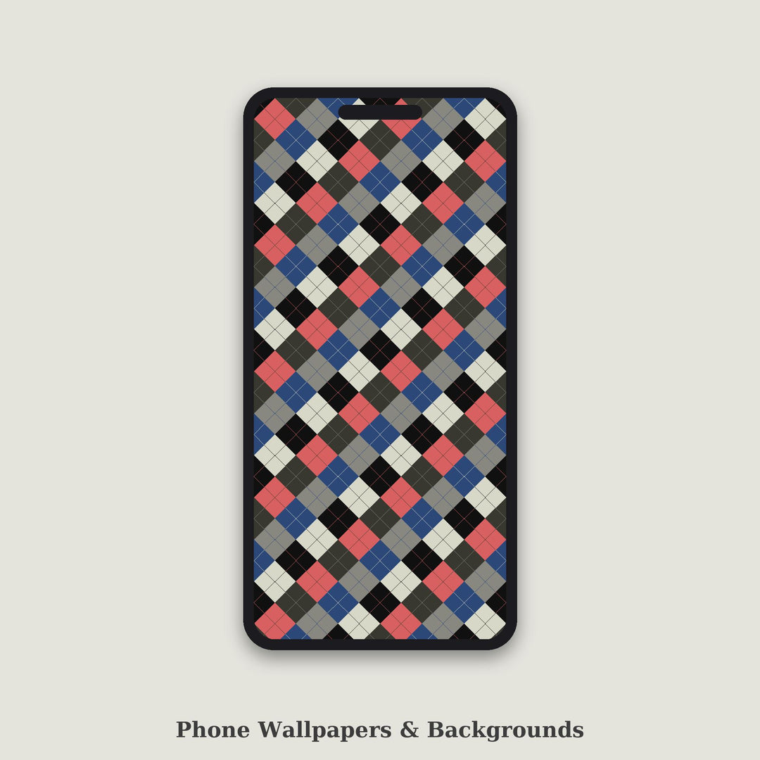 Edinburgh Castle Argyle Seamless Pattern | Multi-Color Fabric Design (Digital Download)