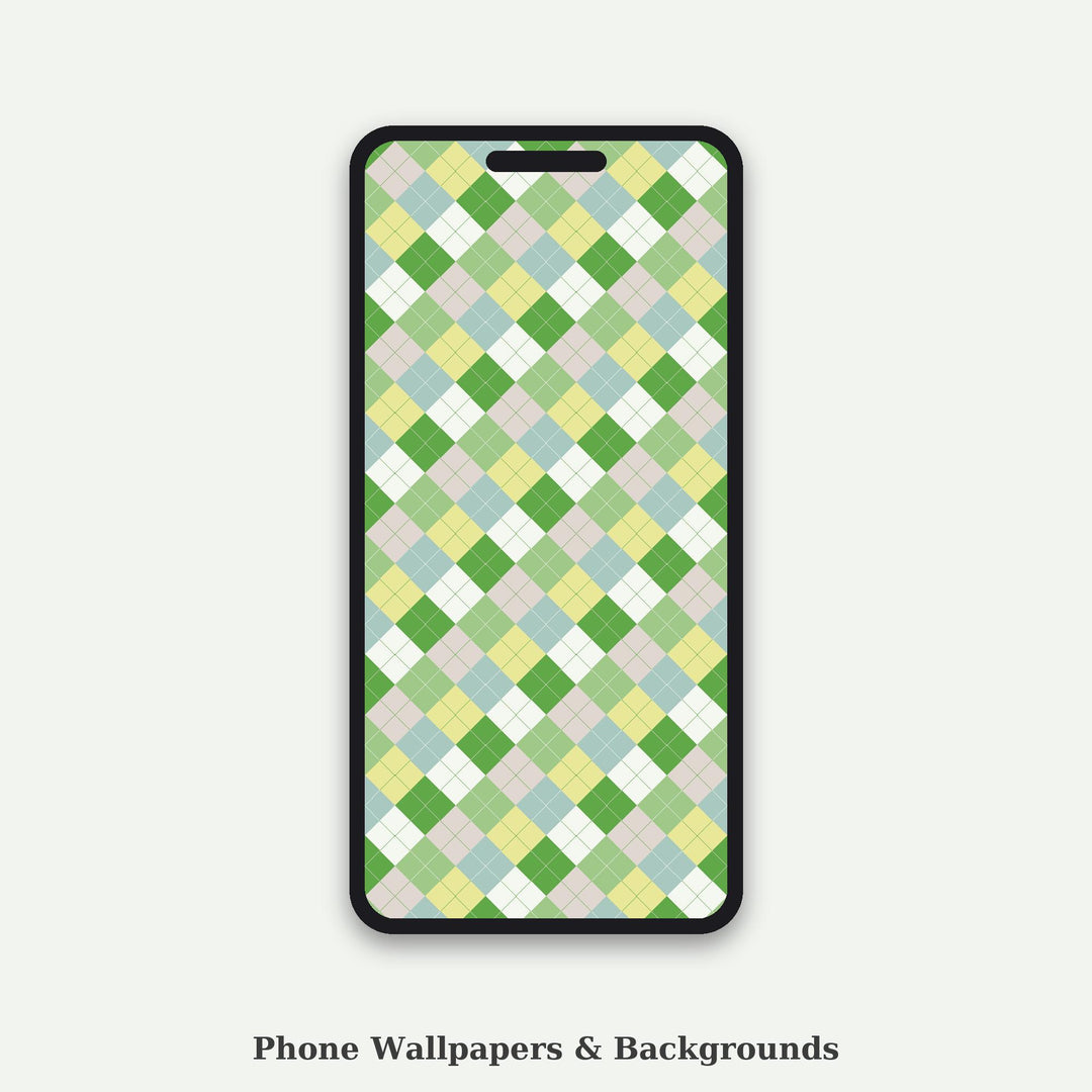 Eerie Calm Argyle Seamless Pattern | Multi-Color Fabric Design (Digital Download)