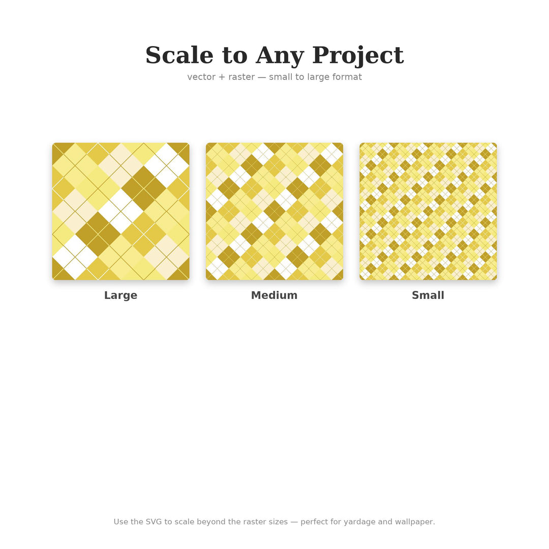 Fool's Gold Argyle Seamless Pattern | Multi-Color Fabric Design (Digital Download)