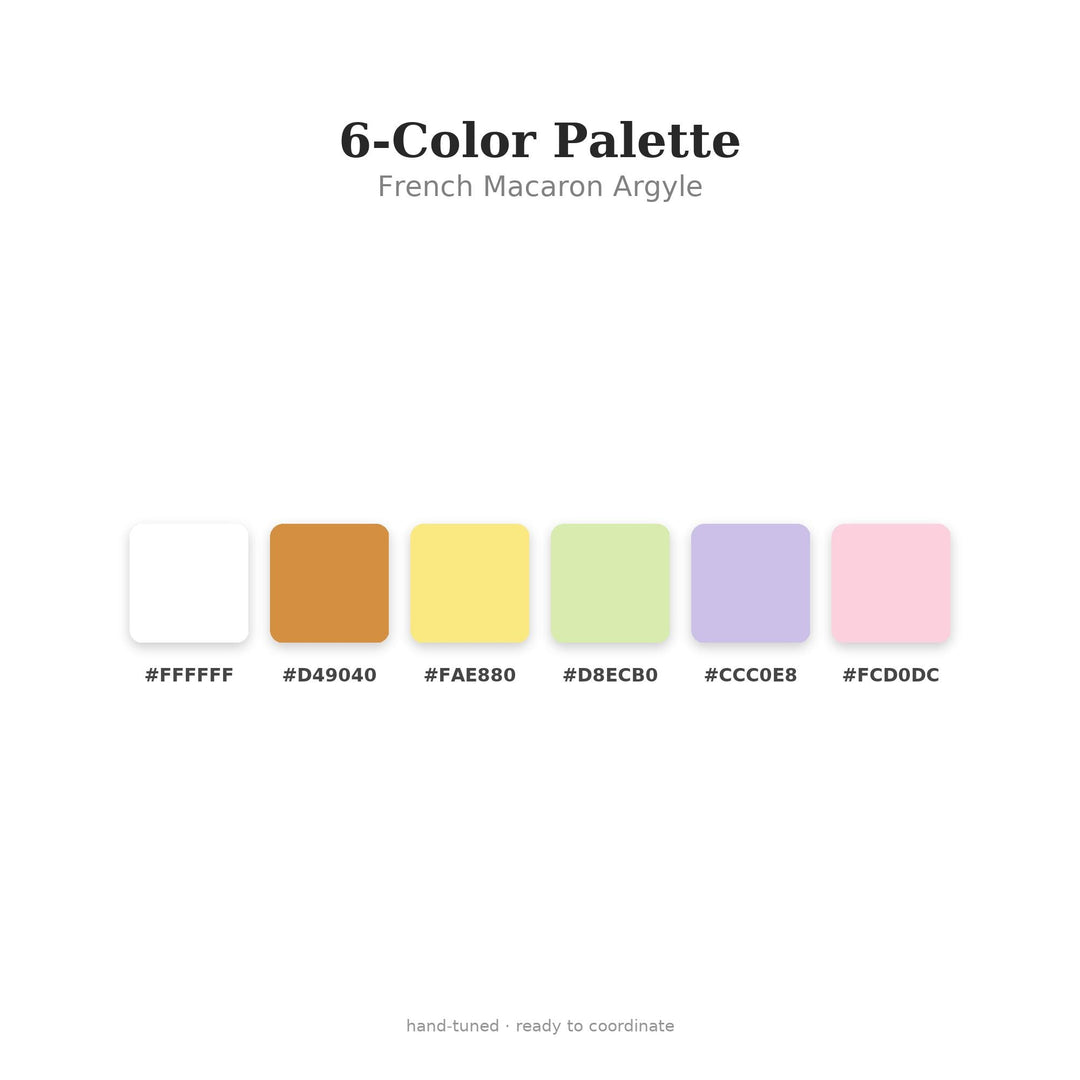 French Macaron Argyle Seamless Pattern | Pastel Fabric & Surface Design (Digital Download)