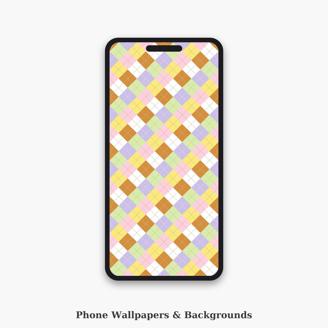 French Macaron Argyle Seamless Pattern | Pastel Fabric & Surface Design (Digital Download)