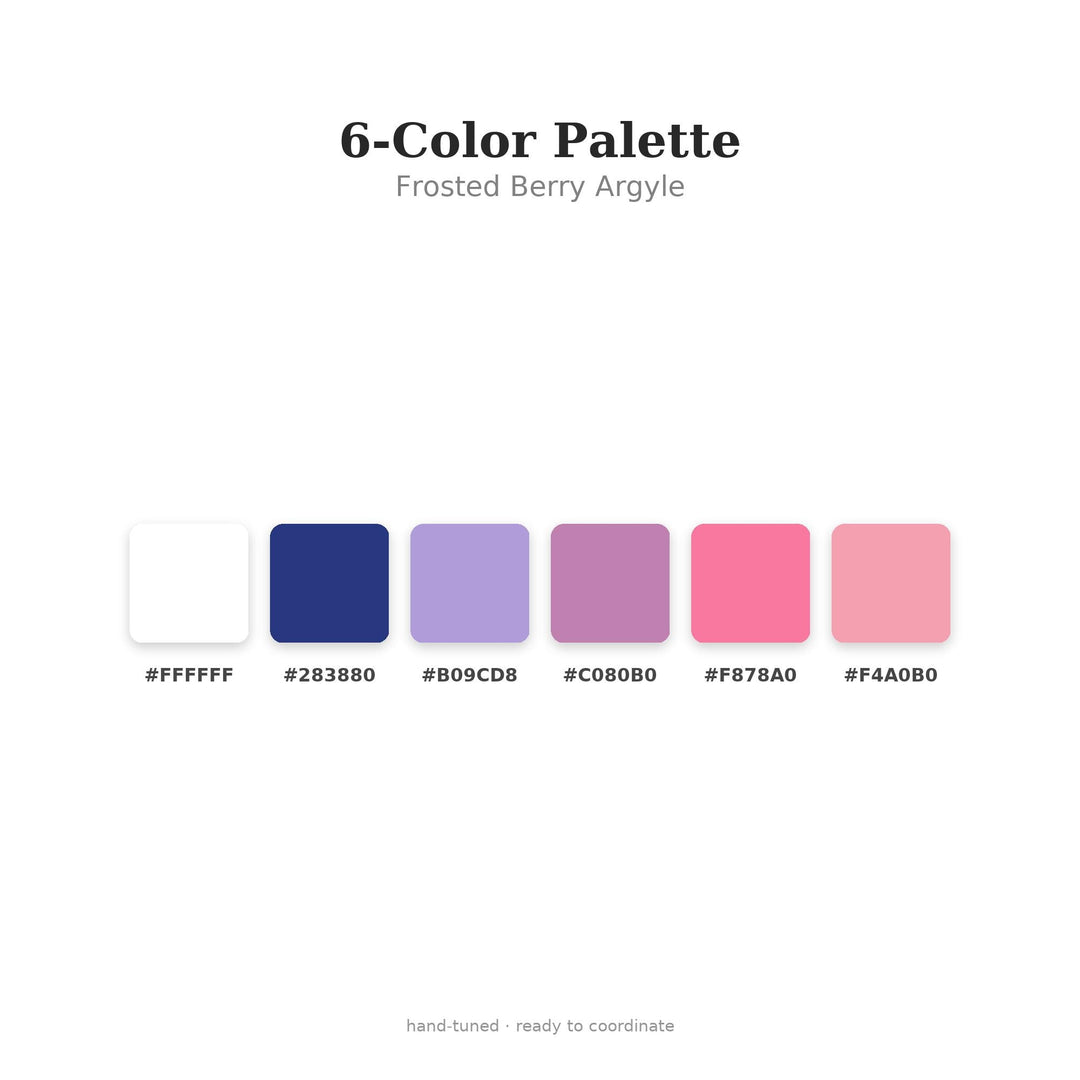 Frosted Argyle Seamless Pattern | Multi-Color Frosted Berry Argyle | .png .jpg .svg .pdf .pat | Digital Paper | Fabric & Surface Design