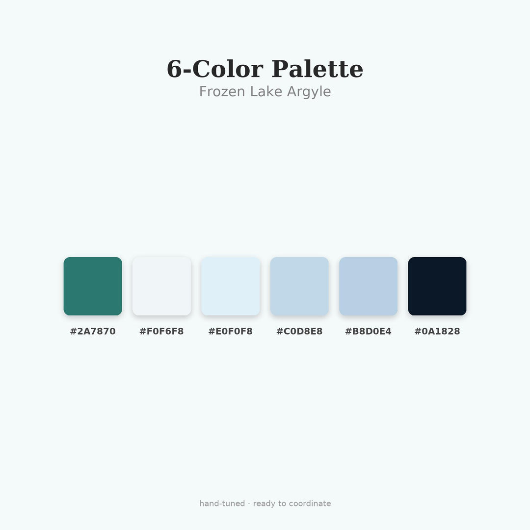 Frozen Lake Argyle Seamless Pattern | Multi-Color Fabric Design (Digital Download)