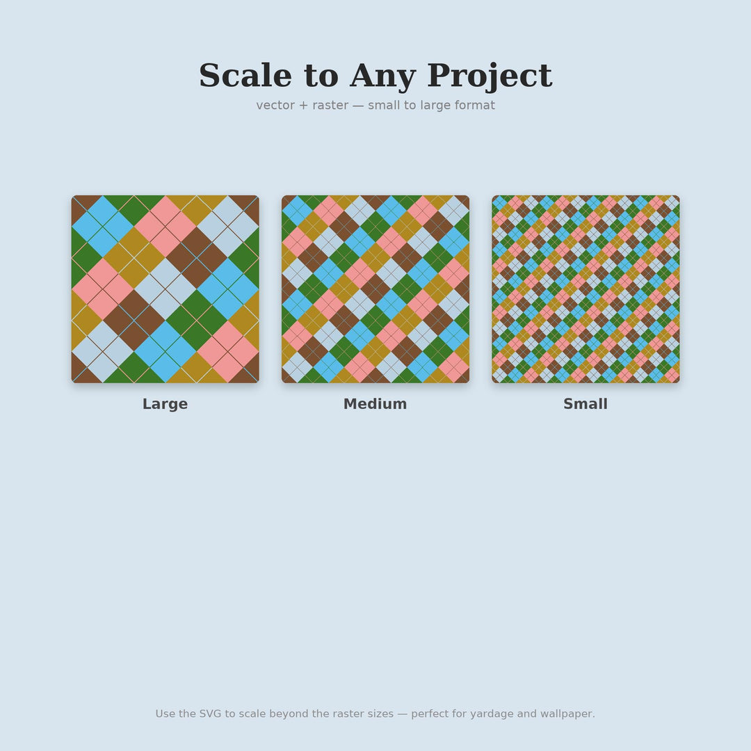 Garden Hose Summer Argyle Seamless Pattern | Fabric Surface Design (Digital Download)