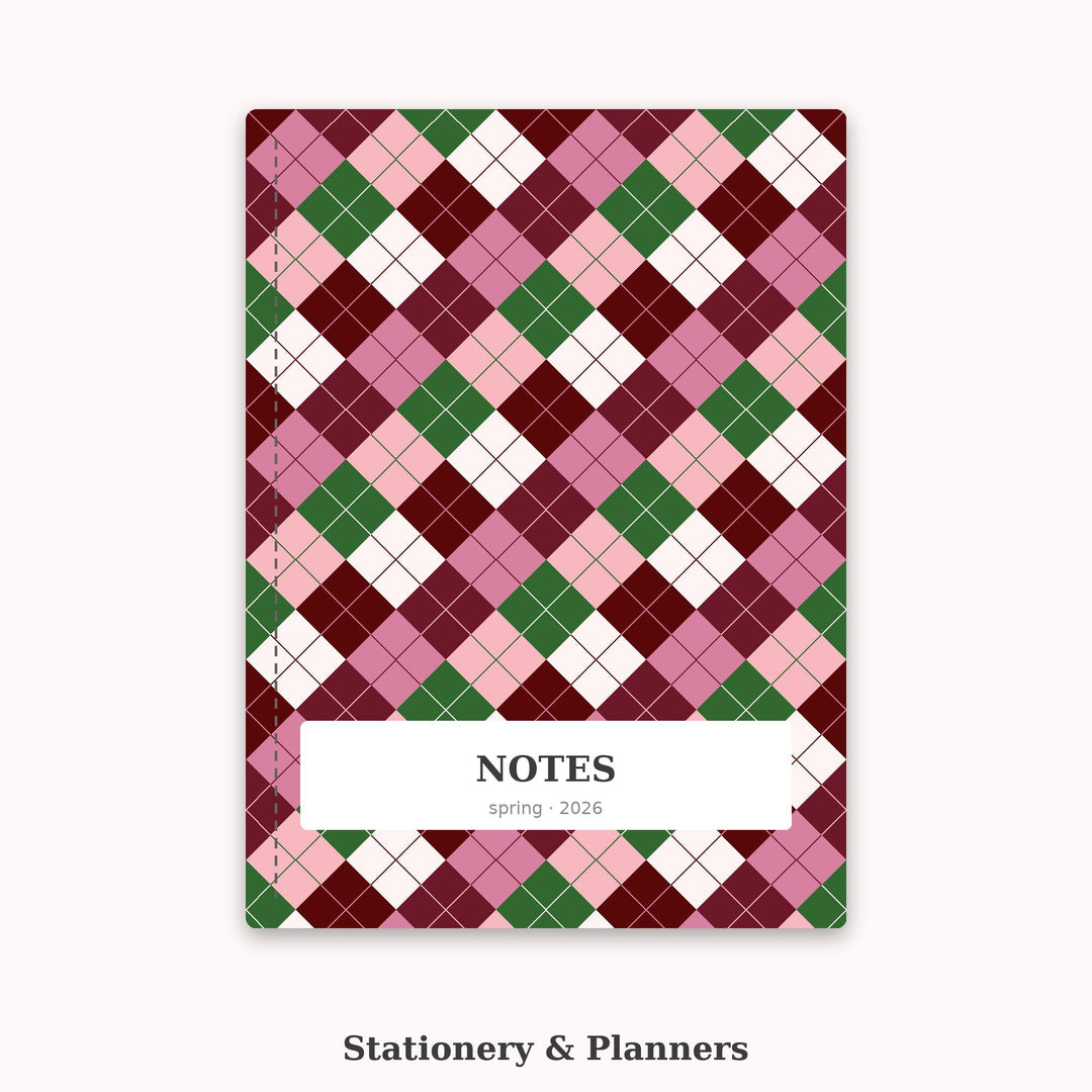 Garnet Argyle Seamless Pattern | Multi-Color Fabric Design (Digital Download)