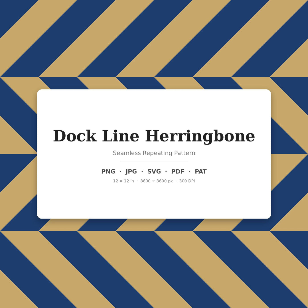 Dock Herringbone Seamless Pattern | Multi-Color Dock Line Herringbone | .png .jpg .svg .pdf .pat | Digital Paper | Fabric & Surface Design