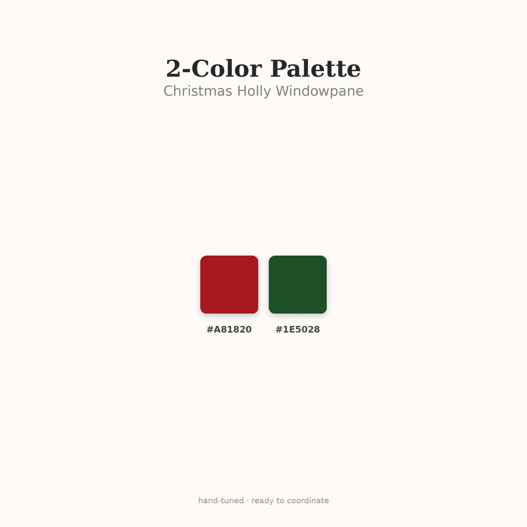 Christmas Windowpane Seamless Pattern | Multi-Color Christmas Holly Windowpane | .png .jpg .svg .pdf .pat | Digital Paper