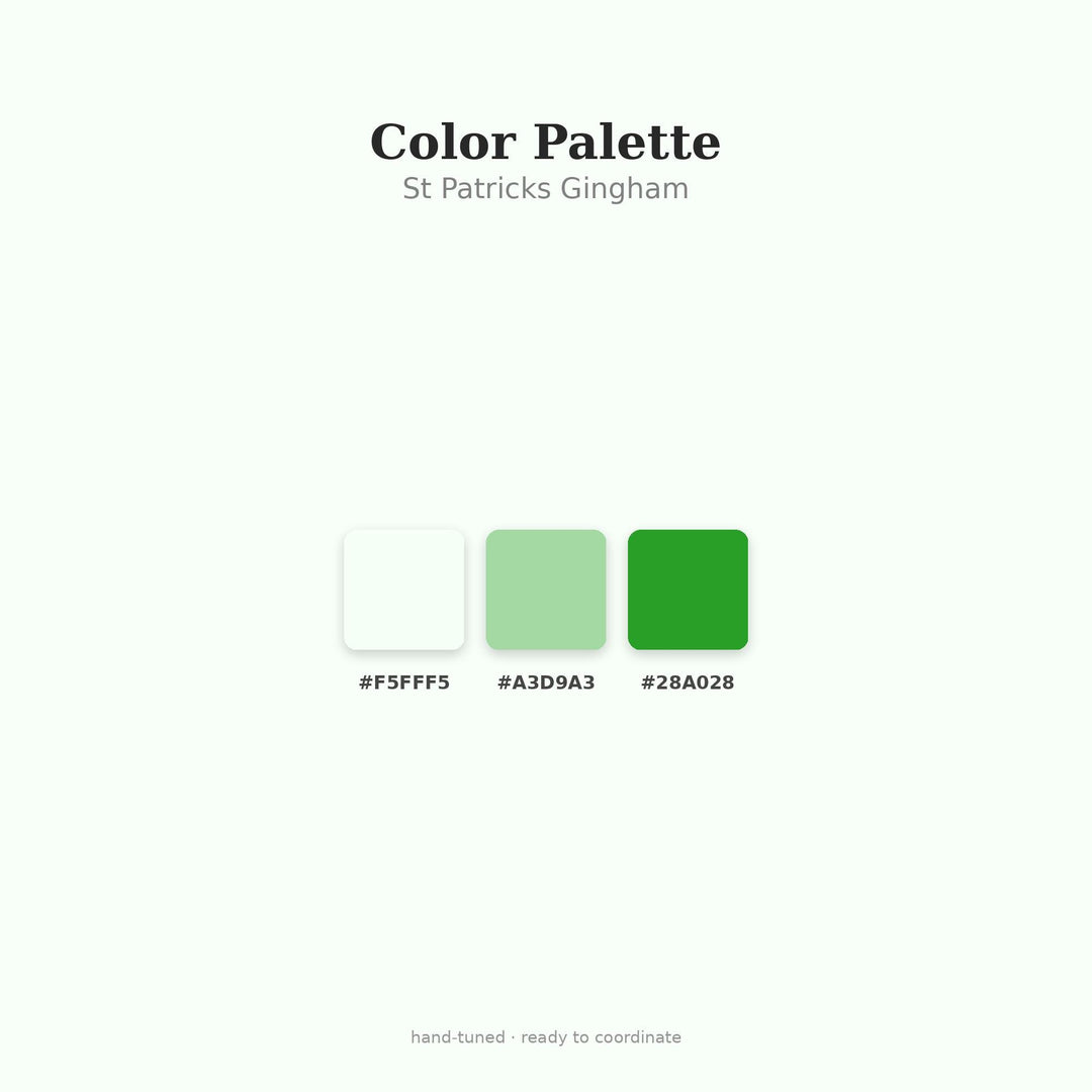 St Patricks Gingham Seamless Pattern | Shamrock Green Digital Paper (Digital Download)
